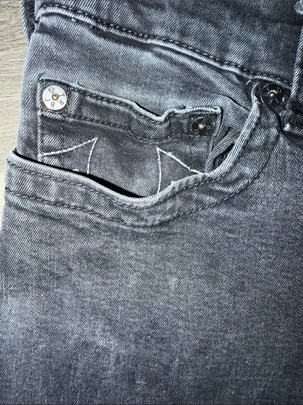 True Religion Men’s Washed Black Straight Slim Jeans